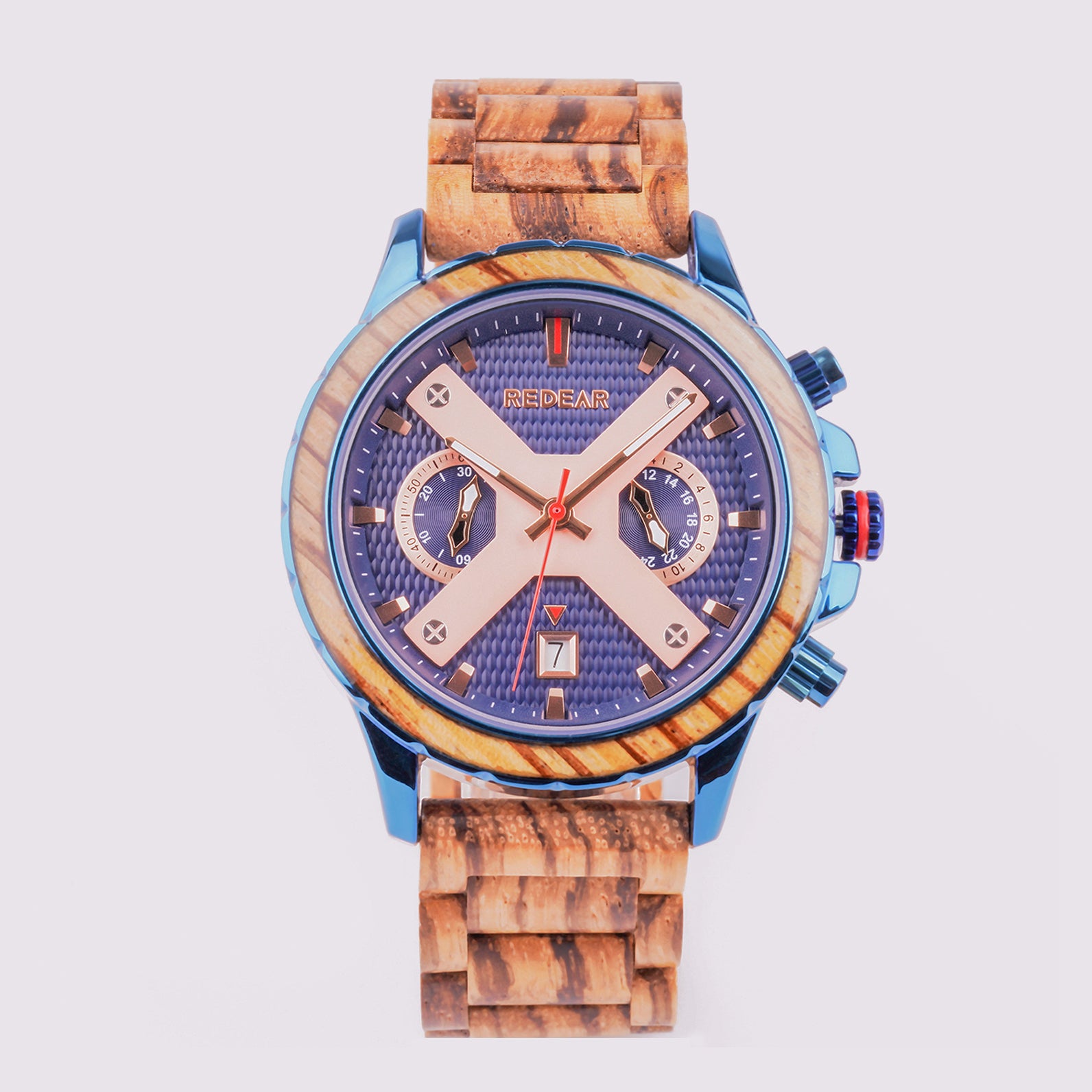 Helios wood- Zebra Ocean blue